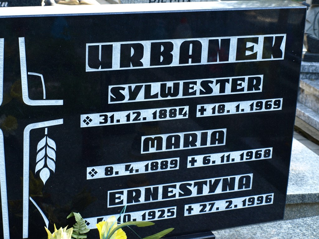 Sylwester Urbanek 1884 Piekary Śląskie Brzeziny - Grobonet - Wyszukiwarka osób pochowanych