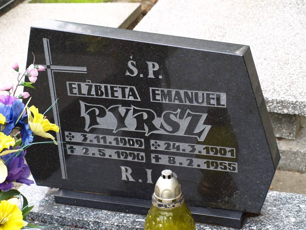 Emanuel Pyrsz 1901 Piekary Śląskie Brzeziny - Grobonet - Wyszukiwarka osób pochowanych